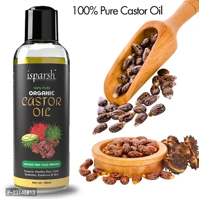 Cold-Pressed 100% Pure Castor Oil - For Hair Growth | castor oil | castor oil for eyebrows | castor hair oil | castor oil for eyelashes | castor oil for skin | castor oil for hair growth-100 ML-thumb0
