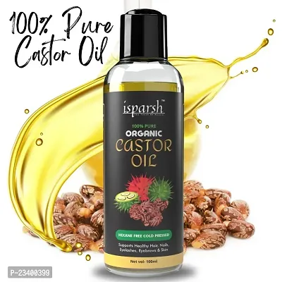 Cold-Pressed 100% Pure Castor Oil - For Hair Growth | castor oil | castor oil for eyebrows | castor hair oil | castor oil for eyelashes | castor oil for skin | castor oil for hair growth-100 ML
