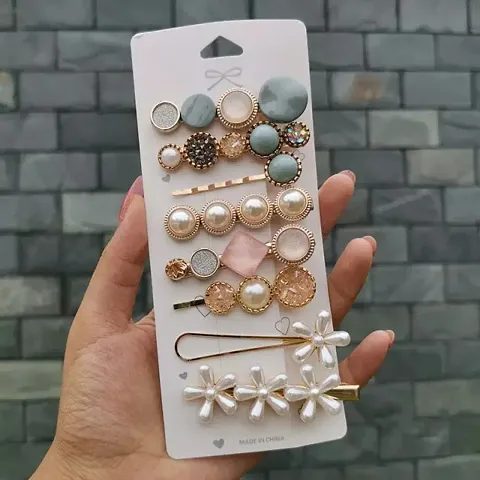 Pearl Hair Clips 8 in one Set
