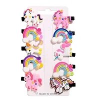 10 Clips Pack Unicorn Hair Clips For Kids-thumb1