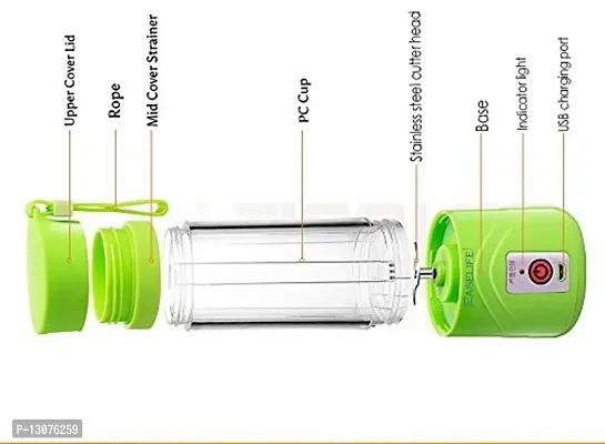 Portable Electric Usb Juice Maker Juicer Bottle Blender Grinder Mixer 6 Blades Rechargeable-thumb3