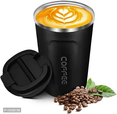 Stainless Steel Insulated Coffee Mug with Handle, Double Wall Vacuum Travel Mug, Tumbler Cup with Leak Proof Lid Eco-Friendly Reusable Cup-thumb0