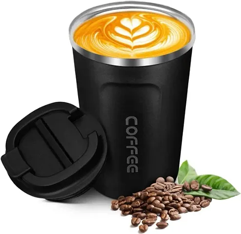 Stainless Steel Insulated Coffee Mug with Handle, Double Wall Vacuum Travel Mug, Tumbler Cup with Leak Proof Lid Eco-Friendly Reusable Cup