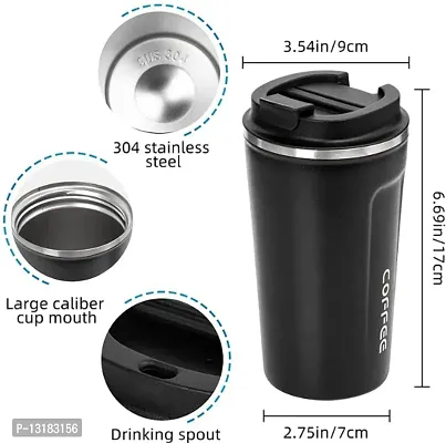 Stainless Steel Insulated Coffee Mug with Handle, Double Wall Vacuum Travel Mug, Tumbler Cup with Leak Proof Lid Eco-Friendly Reusable Cup-thumb2