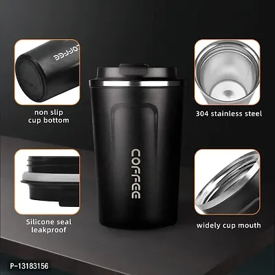 Stainless Steel Insulated Coffee Mug with Handle, Double Wall Vacuum Travel Mug, Tumbler Cup with Leak Proof Lid Eco-Friendly Reusable Cup-thumb4