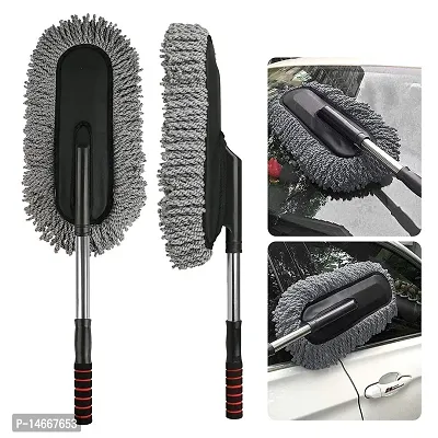 Flexible Duster Car Wash | Car Cleaning Accessories | Microfiber | Brushes | Kitchen, Office Cleaning Brush with Expandable Handle Compatible with n Equisite Car-thumb0