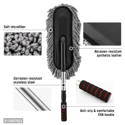 Flexible Duster Car Wash | Car Cleaning Accessories | Microfiber | Brushes | Kitchen, Office Cleaning Brush with Expandable Handle Compatible with n Equisite Car-thumb5
