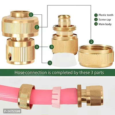 High Pressure Water Spray Nozzle Suitable for 1/2 Hose Pipe Adjustable Brass Spray Nozzle-thumb0