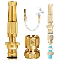 High Pressure Water Spray Nozzle Suitable for 1/2 Hose Pipe Adjustable Brass Spray Nozzle-thumb1