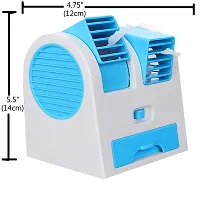 Mini Air Cooler Portable AC USB Battery Operated Air Conditioner WaterCooling Fan Dual Blower with Ice Chambe Perfect for Temple,Home,Kitchen USE, Study Many MULTICOLOURS (Pack of 1)-thumb1