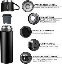 Stainless Steel Thermo 500ml Vacuum Water Bottle with Cups for Coffee Water Hot and Cold Drink Water Flask Travel Mug Water Bottle (Multicolor)-thumb4