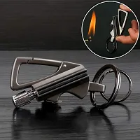 3 in 1 Keychain Lighter | Waterproof Cigarette Flint Lighter + Keyring + Bottle Opener | Emergency Fire Starter Match Sticks Used for Outdoor Camping-thumb4
