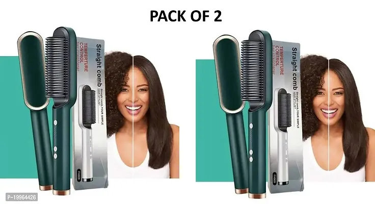 HAIR BRUSH STRAIGHTENER FOR WOMEN/GIRLS PACK OF 2