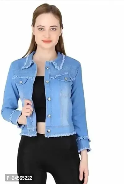 Stylish Denim Jacket For Women-thumb0