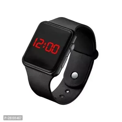 Classic Kids Unisex A-1 Pack OF 1 Black Rubber Digital Watch-thumb0