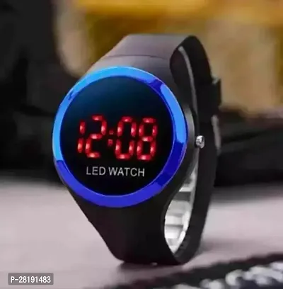 Stylish Wrist Watch, round Digital LED Fashion Only Watch for Men-thumb0