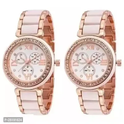 Attractive White combo of 2 Women Watch-thumb0