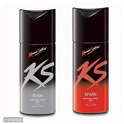 AURA  ZEST KS Kamamsutra Deo Combo of Rush and Spark, 150 ml (Pack of 2)-thumb3