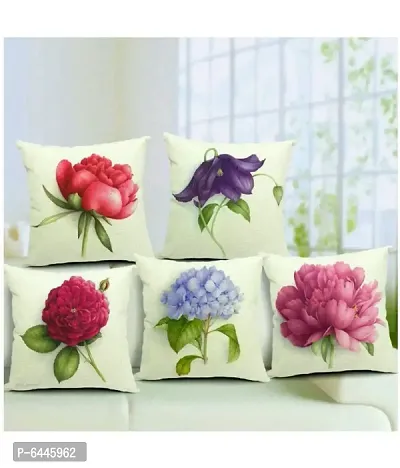 Comfortable Polyester Digital Printed Square Shaped Cushion Covers- Pack Of 5