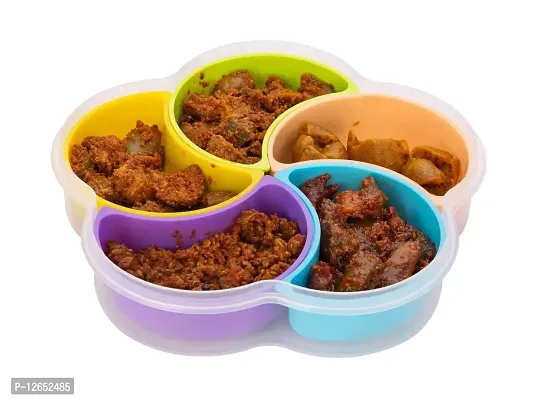 CLOUDTAIL CHOICE Masala Boxes for Kitchen Multi Color (5 Bowls) (Color May Vary As Per Available)-thumb2