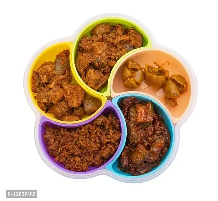 CLOUDTAIL CHOICE Masala Boxes for Kitchen Multi Color (5 Bowls) (Color May Vary As Per Available)