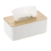 CLOUDTAIL CHOICE Tissue Holder for Dining Table Retro Square Tissue Box Rectangular Tissue Cover Box Holders Case-thumb3