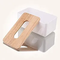 CLOUDTAIL CHOICE Tissue Holder for Dining Table Retro Square Tissue Box Rectangular Tissue Cover Box Holders Case-thumb2