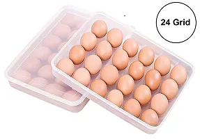 justone choice 24 Grid Eggs Storage Case Multiple Grids Holder Box for Kitchen Fridge Eggs Container Boxes-thumb1