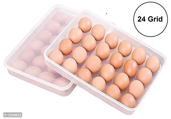 justone choice 24 Grid Eggs Storage Case Multiple Grids Holder Box for Kitchen Fridge Eggs Container Boxes-thumb2