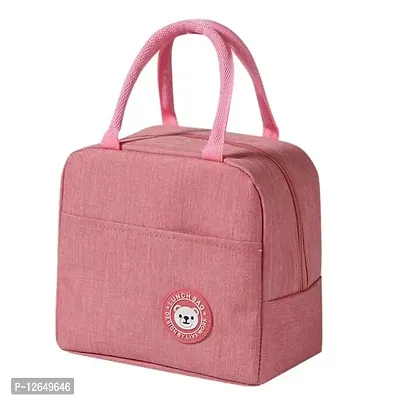 CLOUDTAIL CHOICE Womens Lunch Tote with Containers Portable Cold Bento Lunch Bag Bag Insulated Cartoon Thermal Picnic Carry Case Lunch Bag (Pink)
