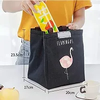 CLOUDTAIL CHOICE Lunch Bag Stylish Flamingo Insulated Lunch Tote Bag/Tote Lunch Bag/Tiffin Bag For School, Office, Travel, Office Lunch Bag Size: 24 cm x 19 cm x 17 cm, Multi-Color,set of 1-thumb4