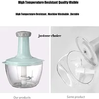 justone choice Manual Speedy Hand Press Food Chopper-Care Bliss BPA Free Stainless Steel Blade Onion Chopper for Vegetables Fruits Nuts and More-Egg Whisk-Salad Spinner-thumb4