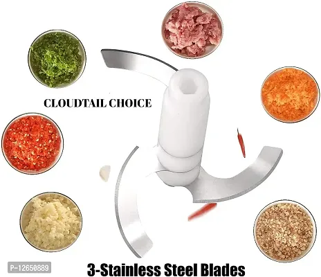 CLOUDTAIL CHOICE Plastic Quick Chef Vegetable and Fruit Cutter Chopper with Easy Push and Close Button (Multi)-thumb2