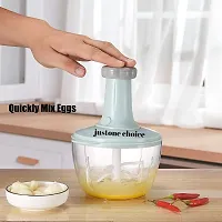 justone choice Manual Speedy Hand Press Food Chopper-Care Bliss BPA Free Stainless Steel Blade Onion Chopper for Vegetables Fruits Nuts and More-Egg Whisk-Salad Spinner-thumb1