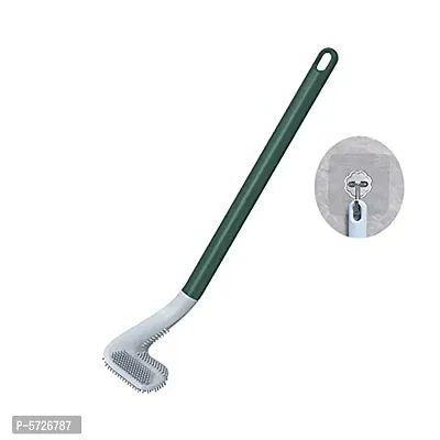 Long-Handled Toilet Brush, Bathroom Golf Toilet Brush, No Dead End Toilet Brush, Cleaning Silicone Toilet Brush with Sticky Hook Wall-Mounted Toilet Brush Set with Golf Brush Head-thumb0