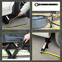 Car Scissor Jack Labor Saving Wrench Universal Garage Tire Wheel Lug Handle Tool-thumb1