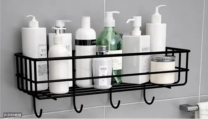 Stylish Bathroom Shelf with Hooks-thumb0