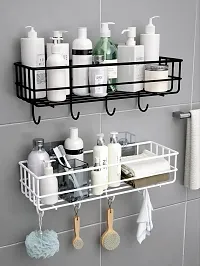 Stylish Bathroom Shelf with Hooks-thumb2