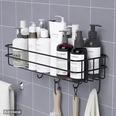 Stylish Bathroom Shelf with Hooks-thumb2