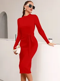 Stylish Fancy Lycra Solid Bodycon Dress For Women-thumb3