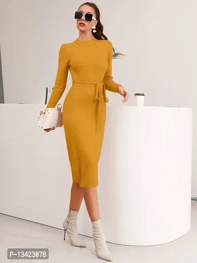 Stylish Fancy Lycra Solid Bodycon Dress For Women