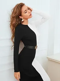 Stylish Fancy Lycra Solid Bodycon Dress For Women-thumb3