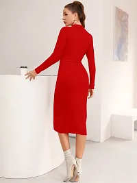 Stylish Fancy Lycra Solid Bodycon Dress For Women-thumb1