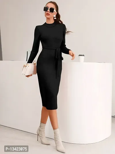 Stylish Fancy Lycra Solid Bodycon Dress For Women