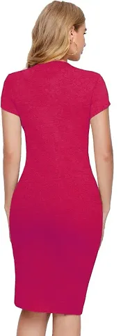 Eyecliq Women Pink Bodycon Dress-thumb1