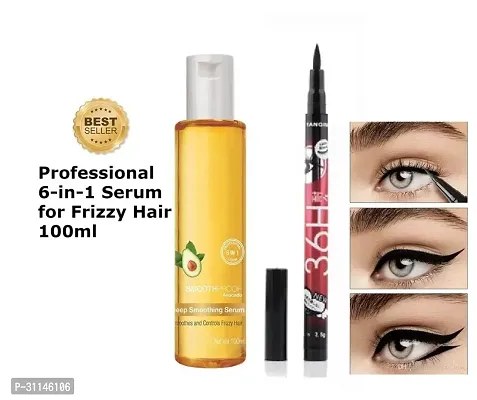 Hair serum for  shiny frizz free hair pack of  1 with 36 h eyelinear