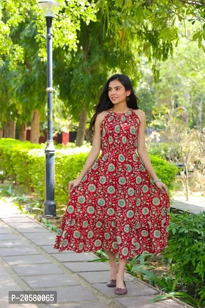 Stylish Maroon Cotton Printed  For Women