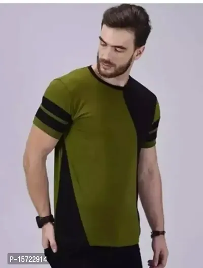 Reliable Multicoloured Cotton  Round Neck Tees For Men