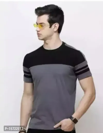 Reliable Multicoloured Cotton  Round Neck Tees For Men-thumb0