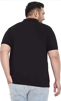 Men Plus Size Colorblocked Polo T-shirt-thumb1